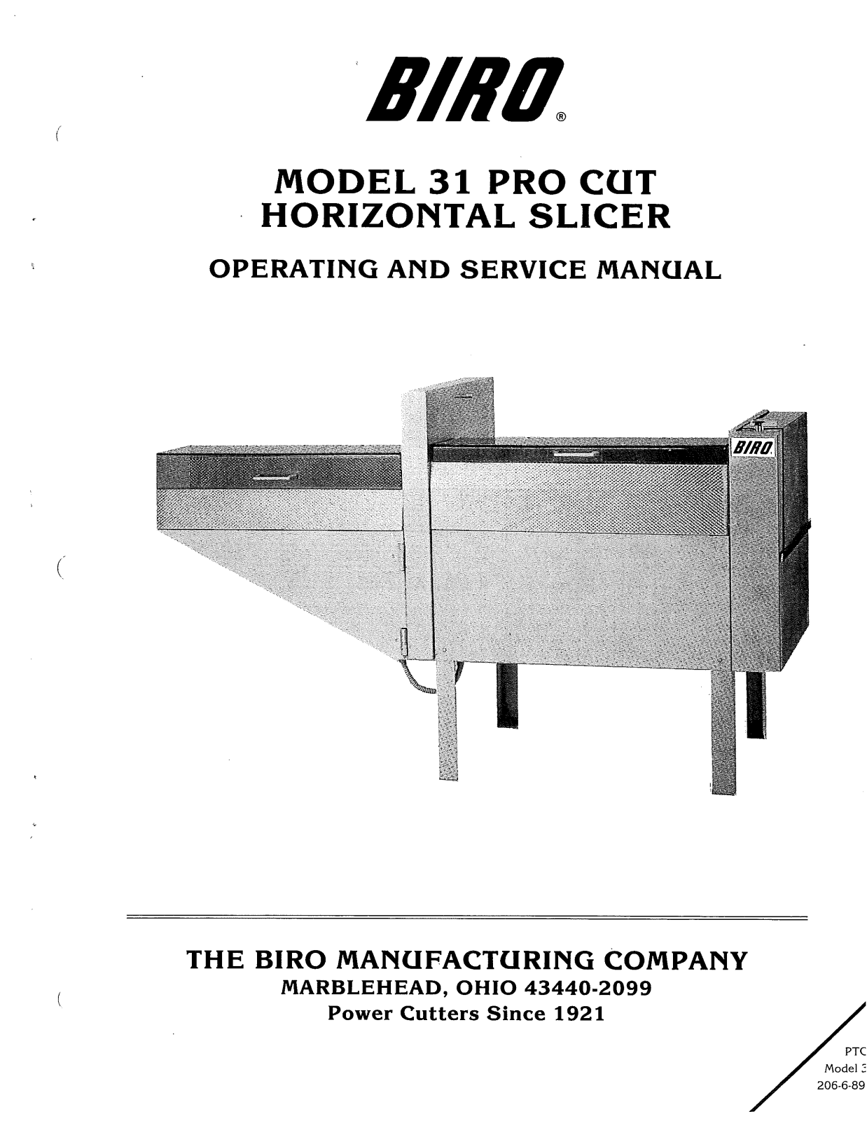 Biro 31PC Service Manual