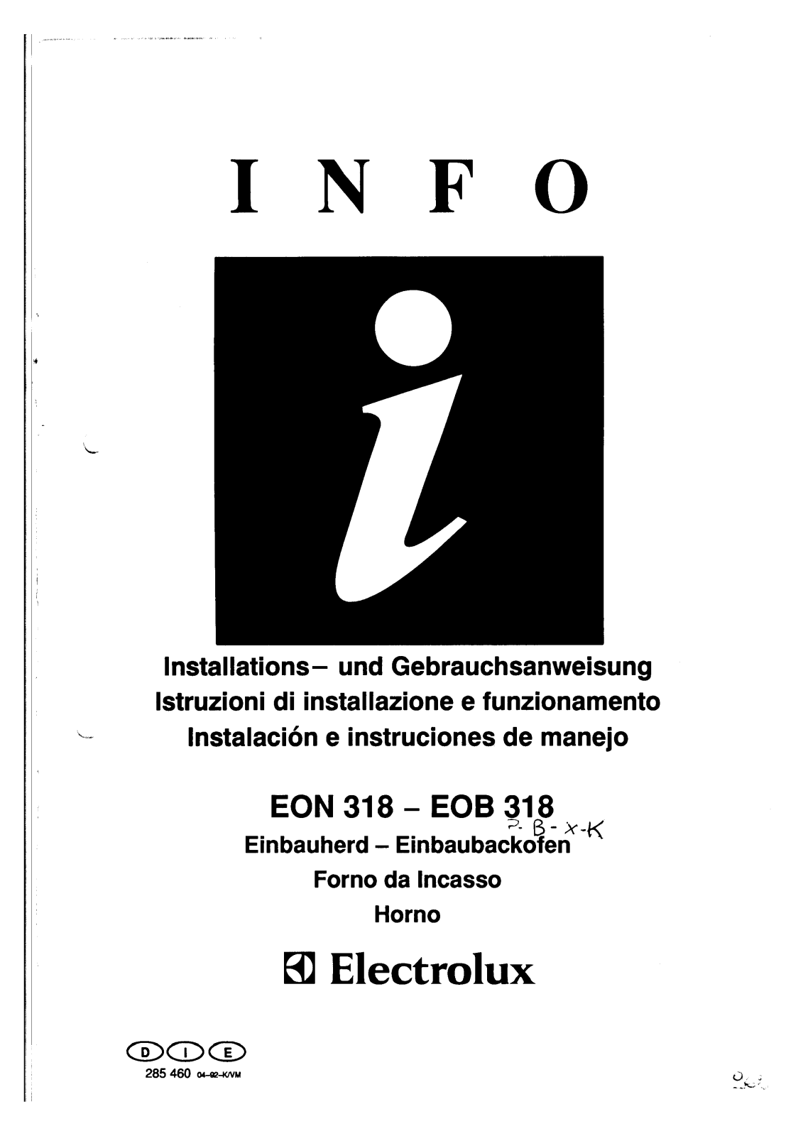 AEG CO6566, CO6581ED, EON300, CO6561, CO6566ED User Manual