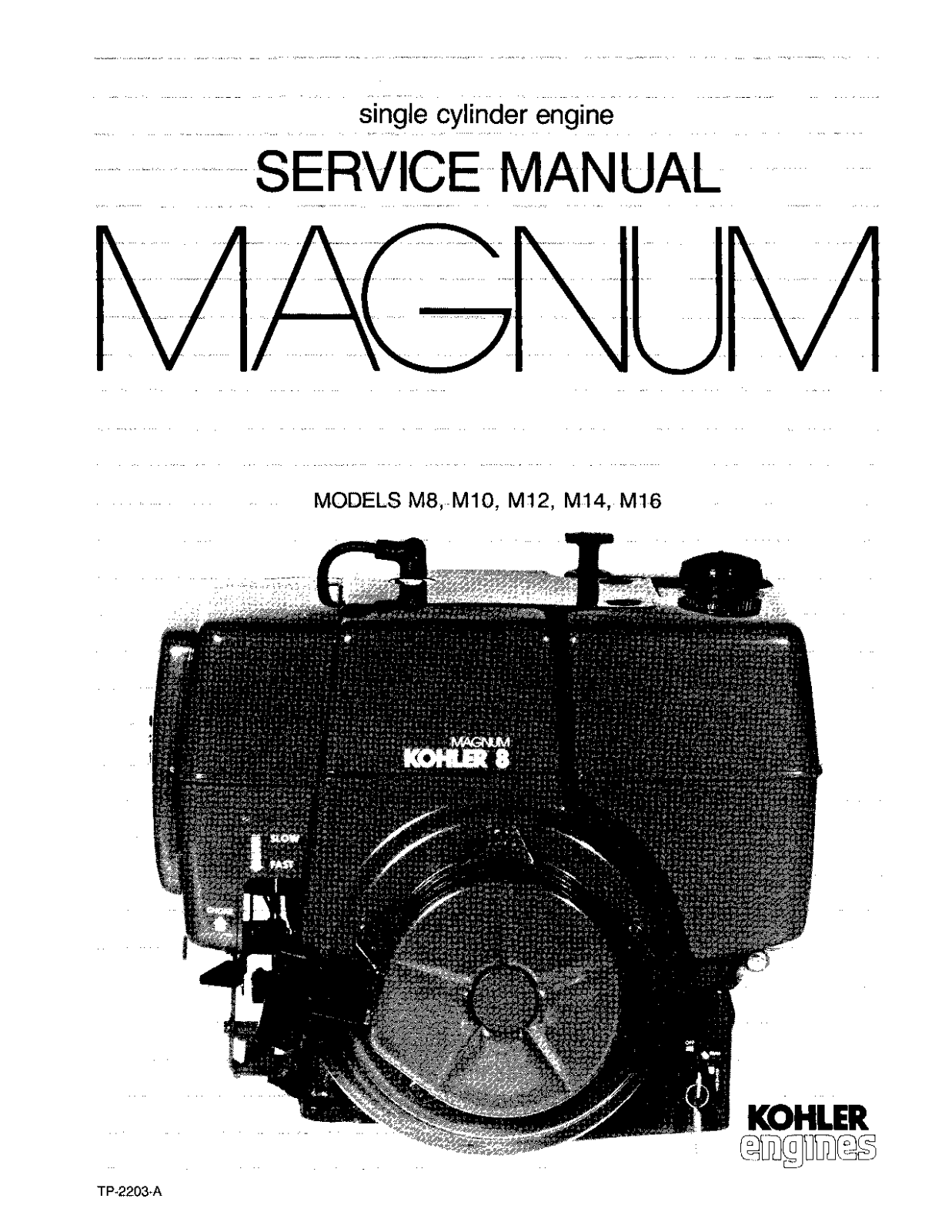 Kohler M8, M12 User Manual