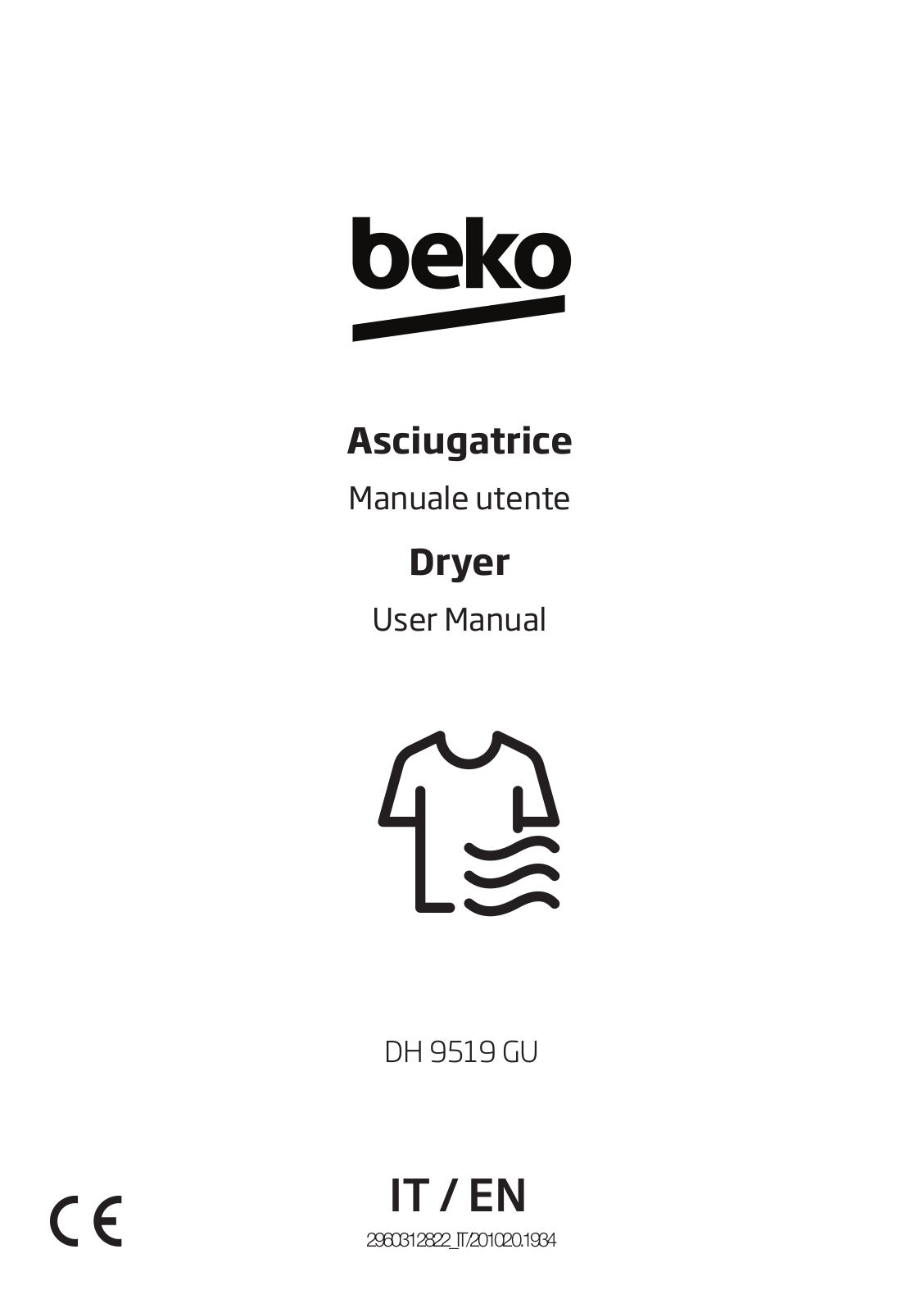 Beko DH 9519 GU User manual