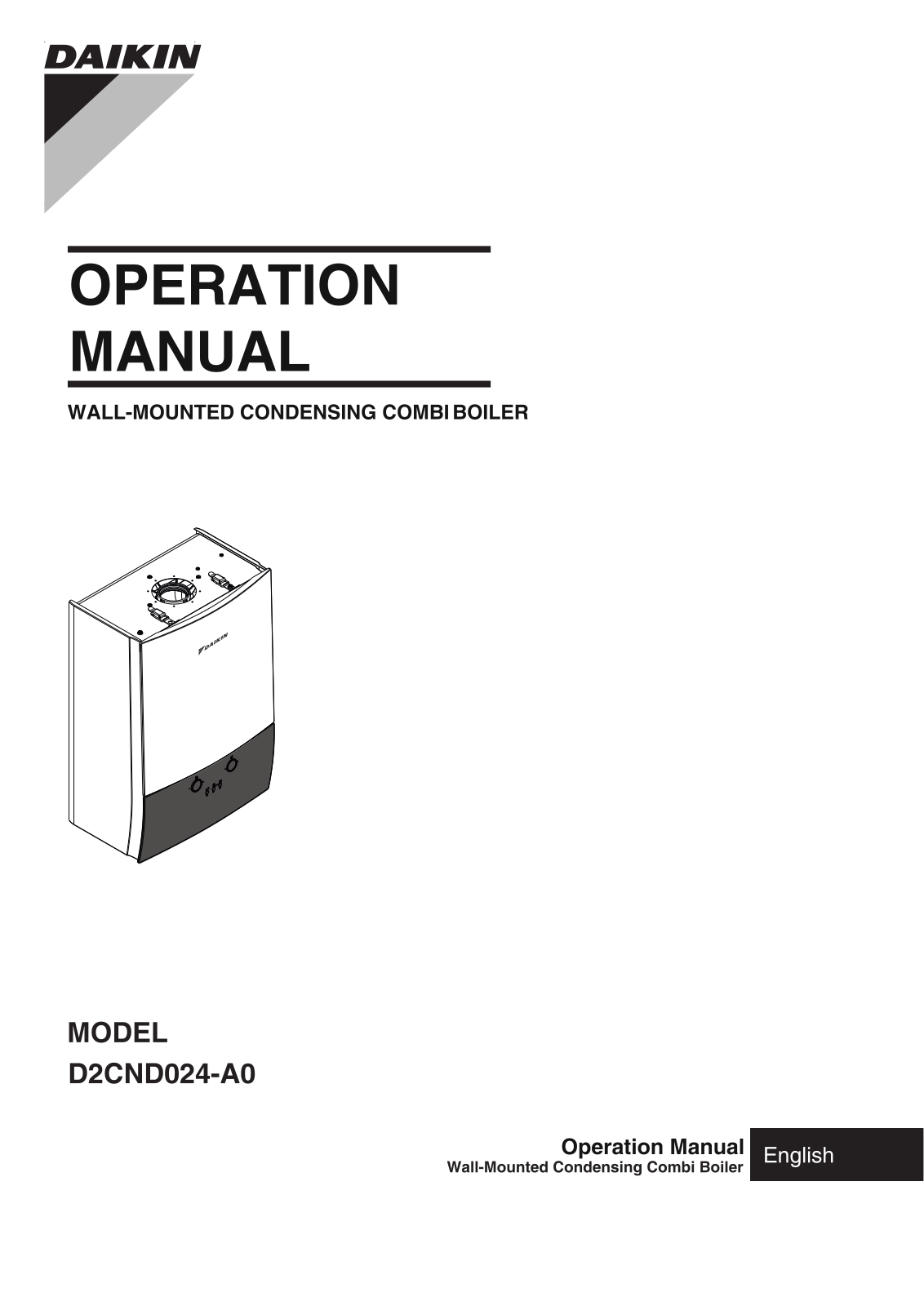 Daikin D2CND024-A0 Operation manuals