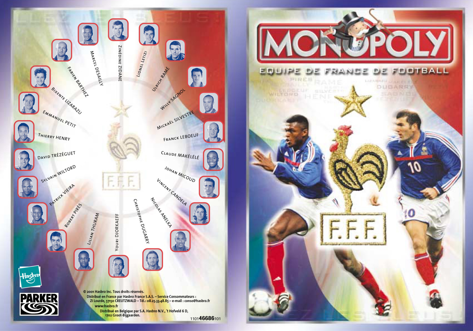 HASBRO MONOPOLY EQUIPE DE FRANCE DE FOOT User Manual