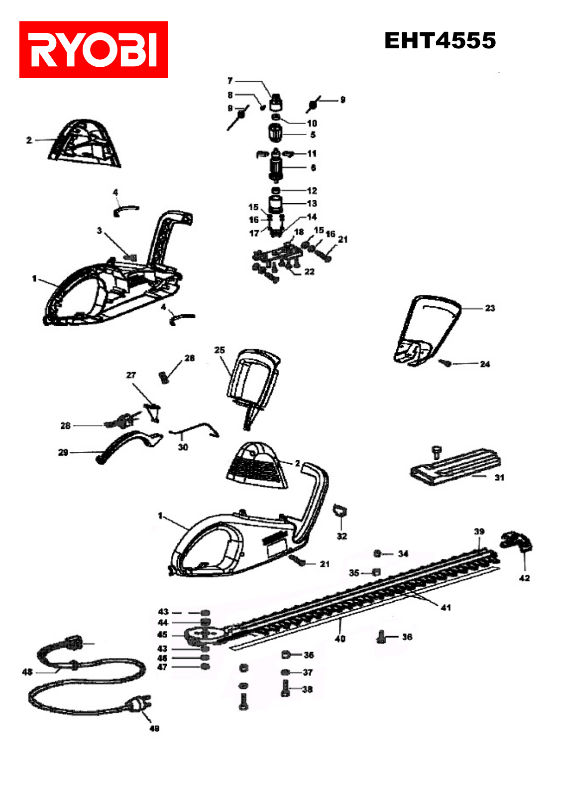 Ryobi EHT4555 User Manual