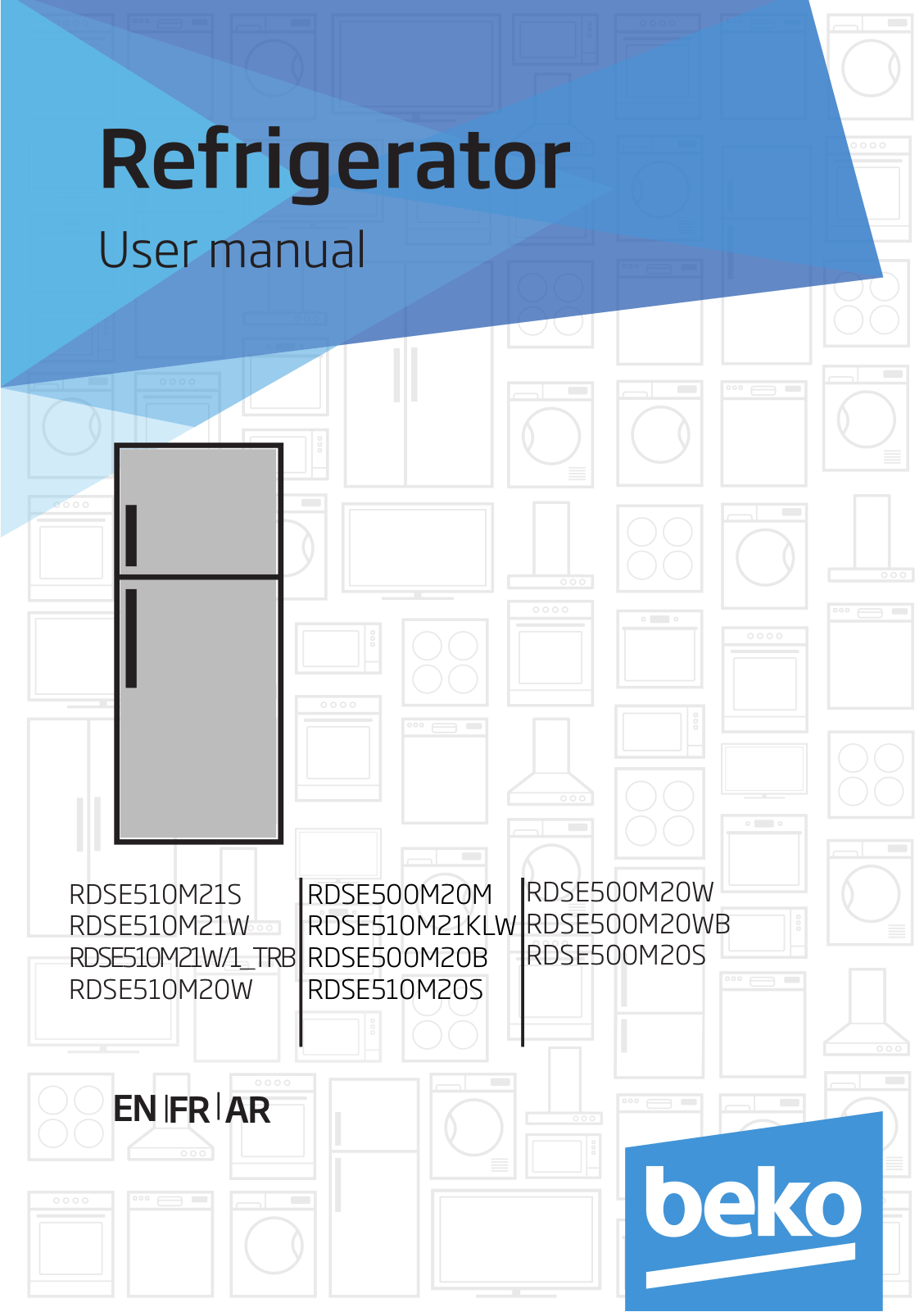 Beko RDSE510M21S, RDSE510M21W, RDSE510M21W/1_TRB, RDSE510M20W, RDSE500M20W User manual