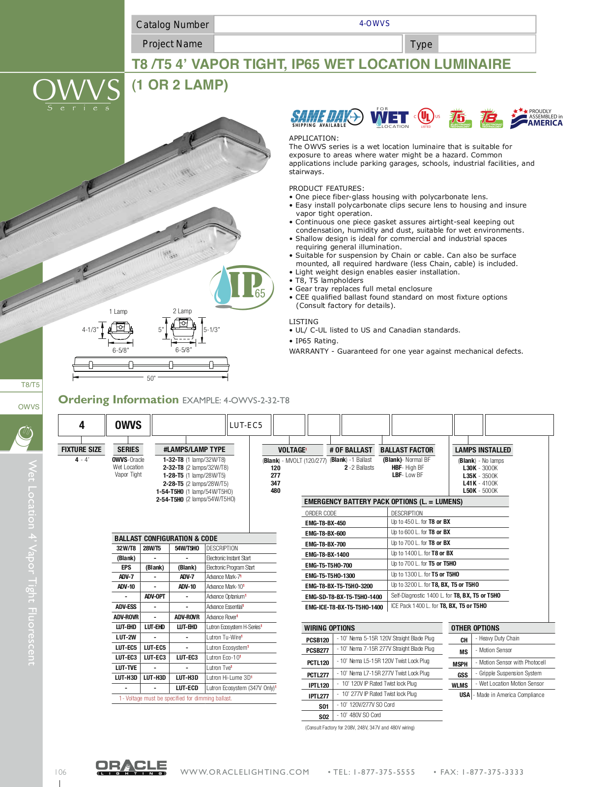 Oracle OWVS-4 User Manual