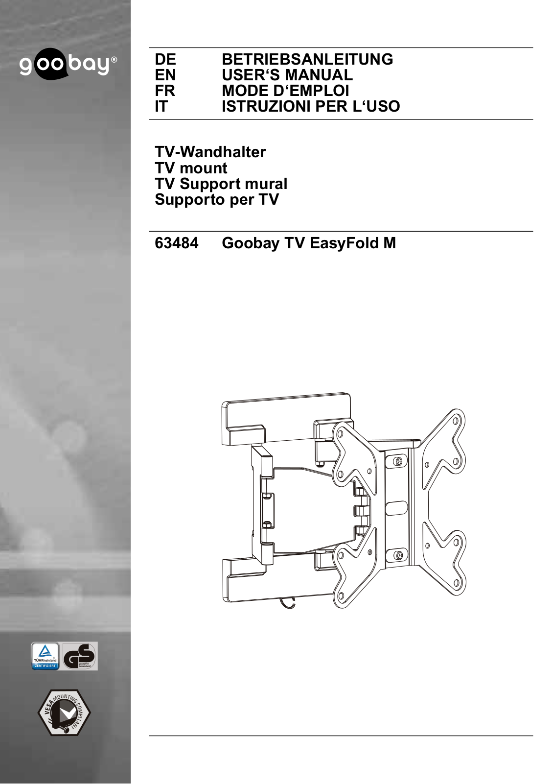 Goobay TV EasyFold M User Manual