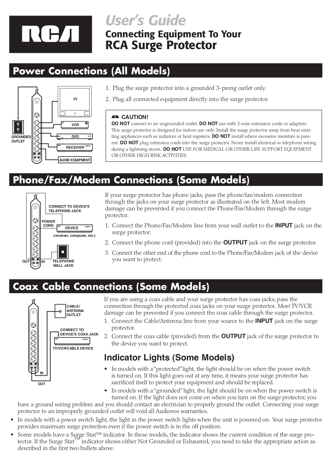 RCA PSWTS6BRV, PS28210BR, PSWTS6R, PS27210BR User Manual