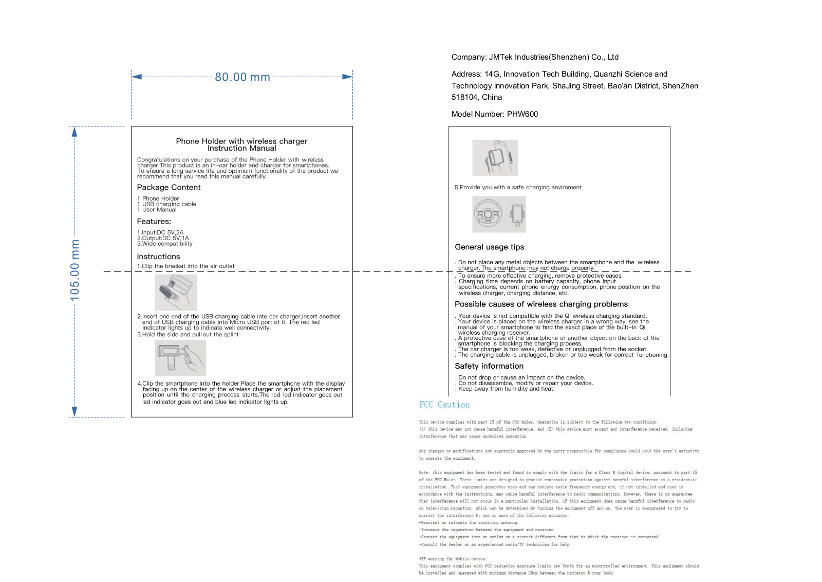 JMTek PHW600 User Manual