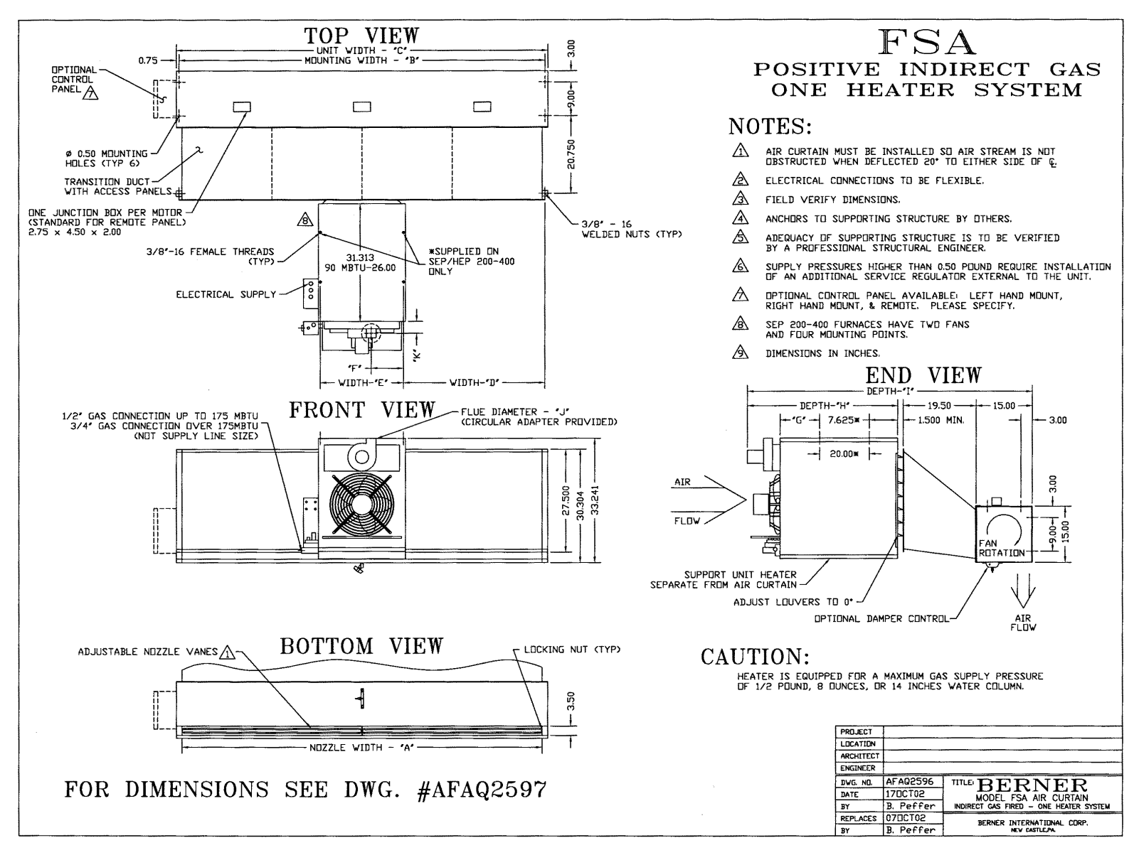 Berner International FSA User Manual