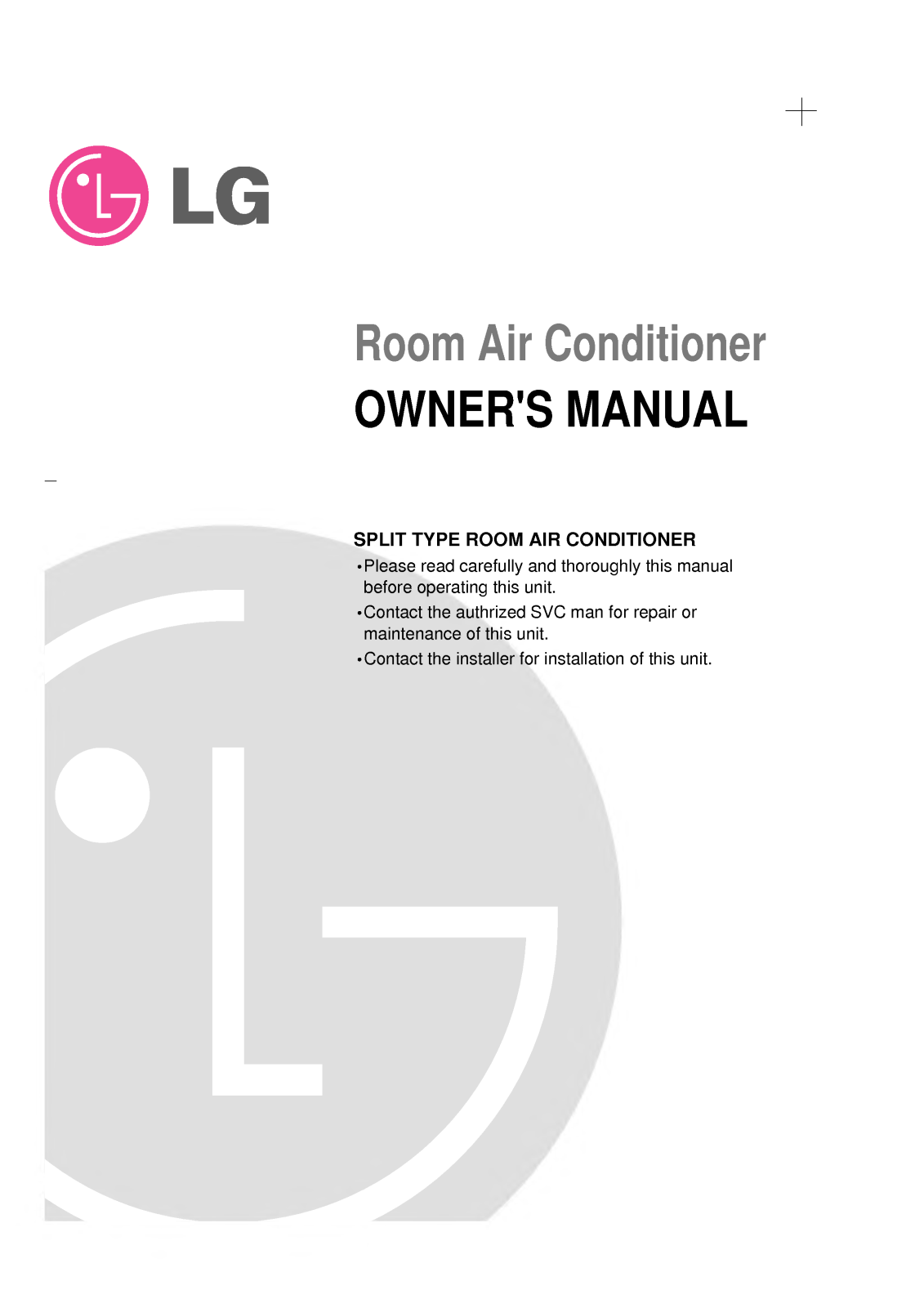 LG AG4AC09BW-12BW, AG4AH09-12-BWF01 Manual