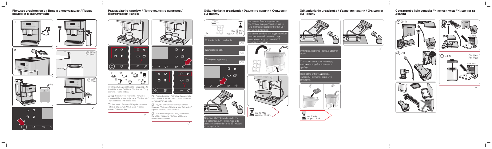 Miele CM 6160, CM 6360, CM 6560 Quick start guide