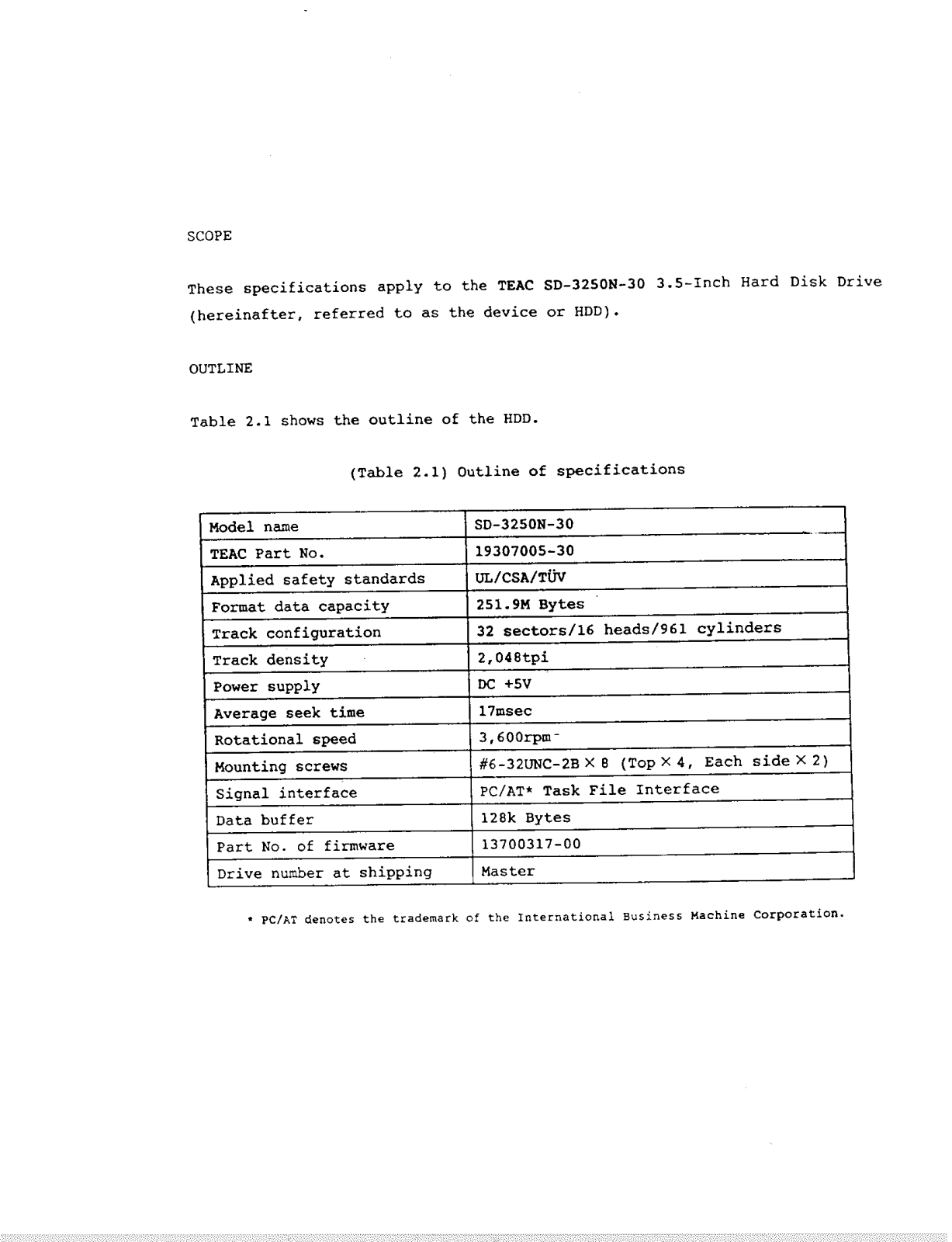 Teac HDD0030A User Manual