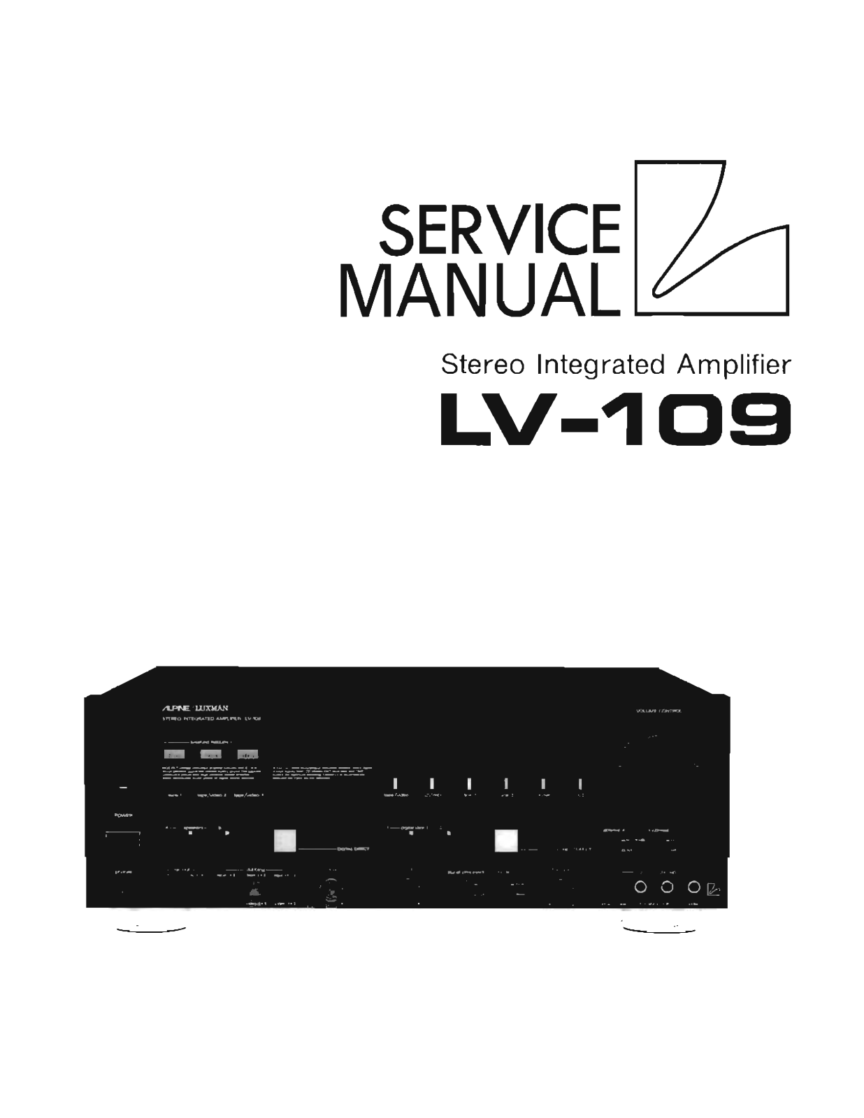 Luxman LV-109 Service Manual