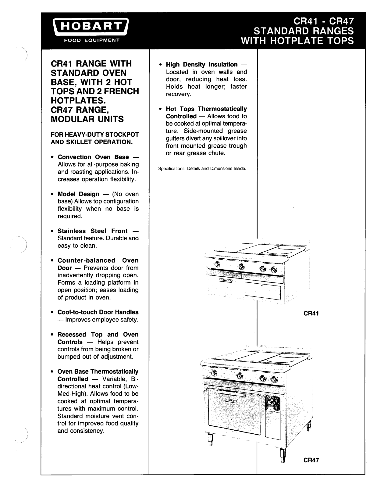 Hobart CR41 User Manual