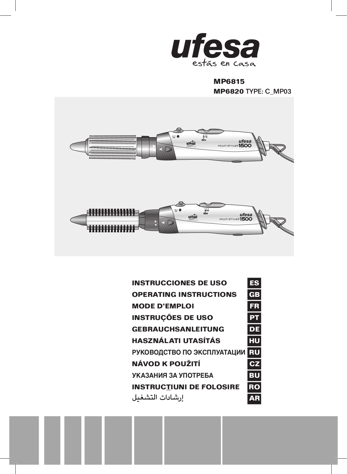 Ufesa MP6820, MP6815 User Manual