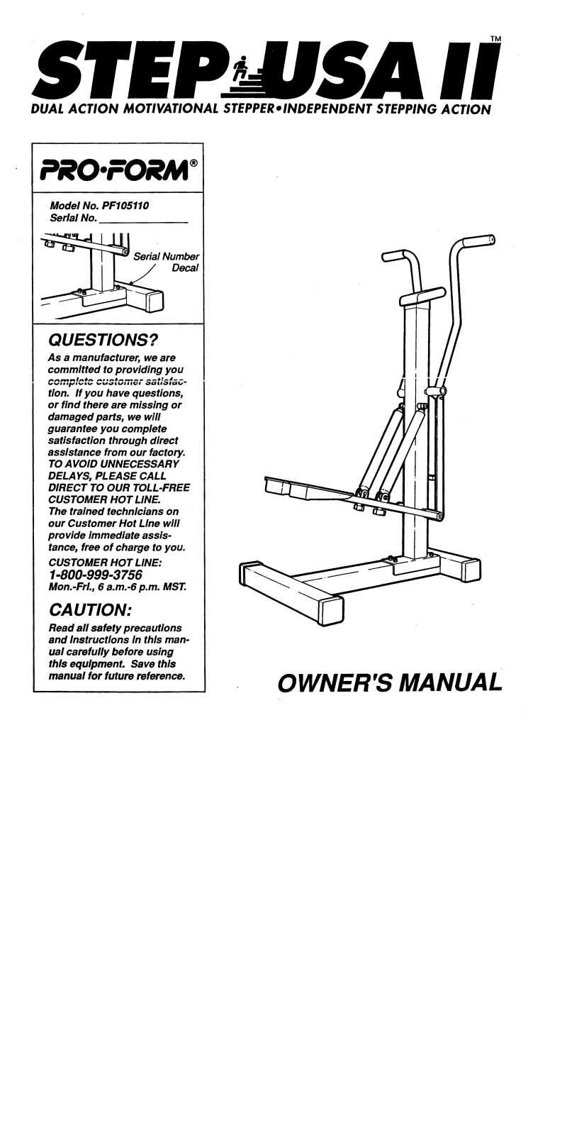 ProForm PF105110 User Manual