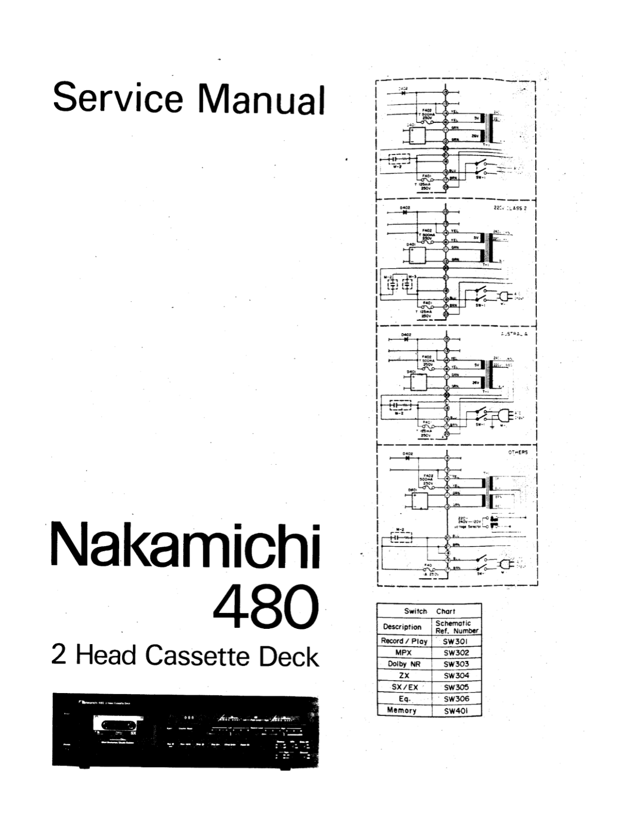 Nakamichi 480 User Manual