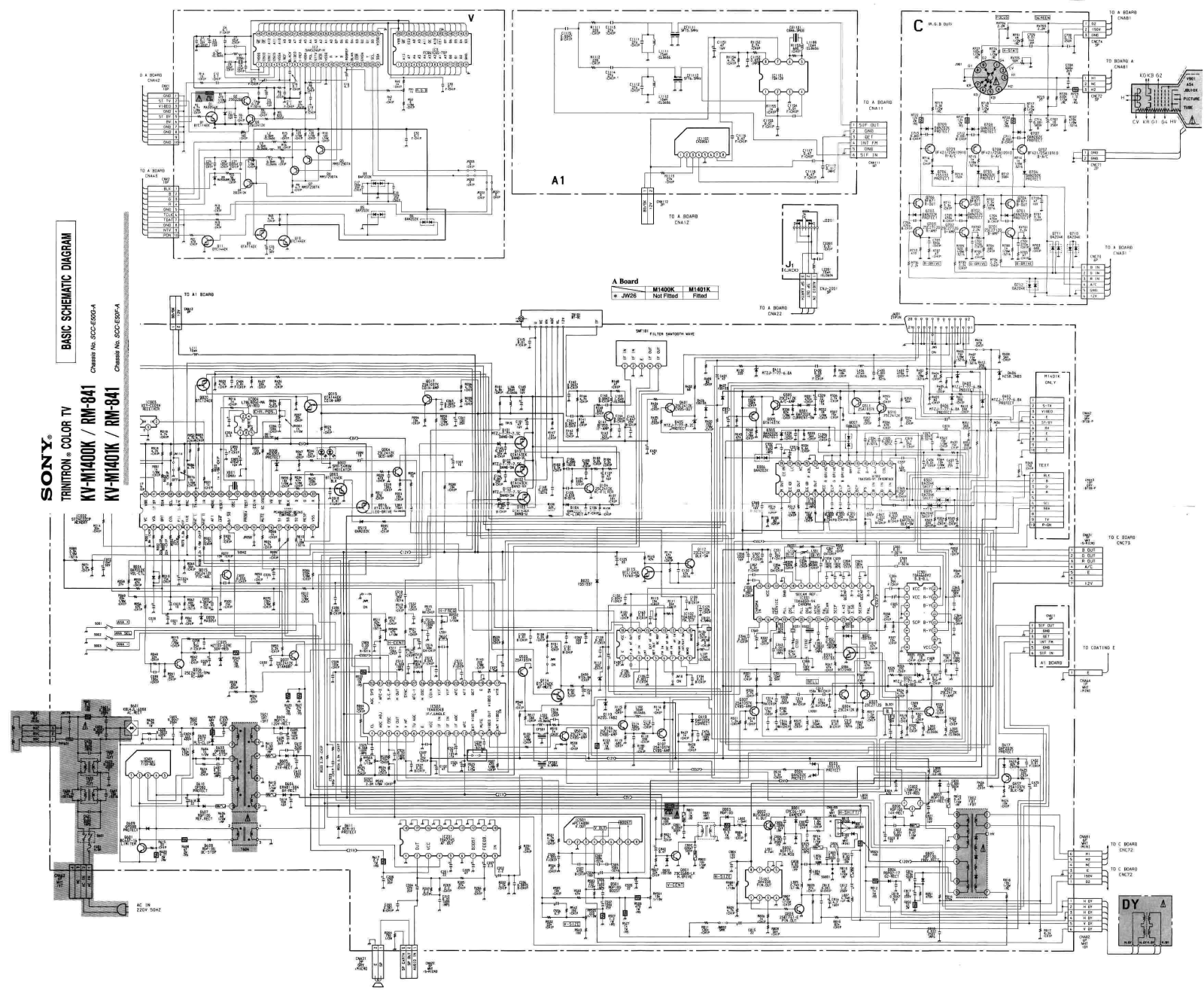 Sony KV-M1400K Schematic