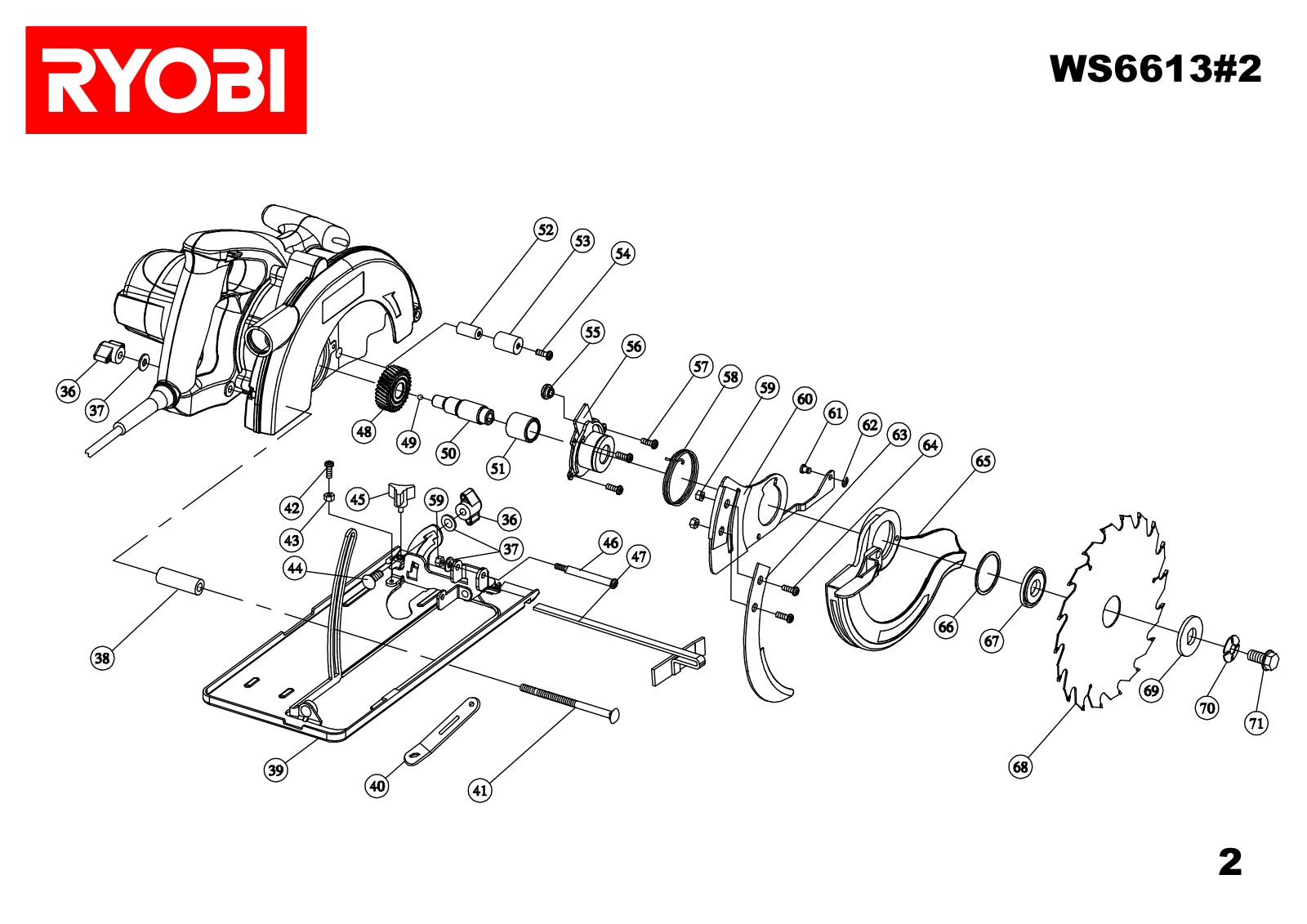 Ryobi WS6613-2 User Manual