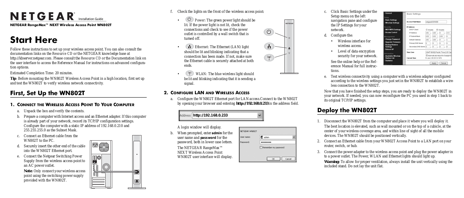 NETGEAR WN802 User Manual