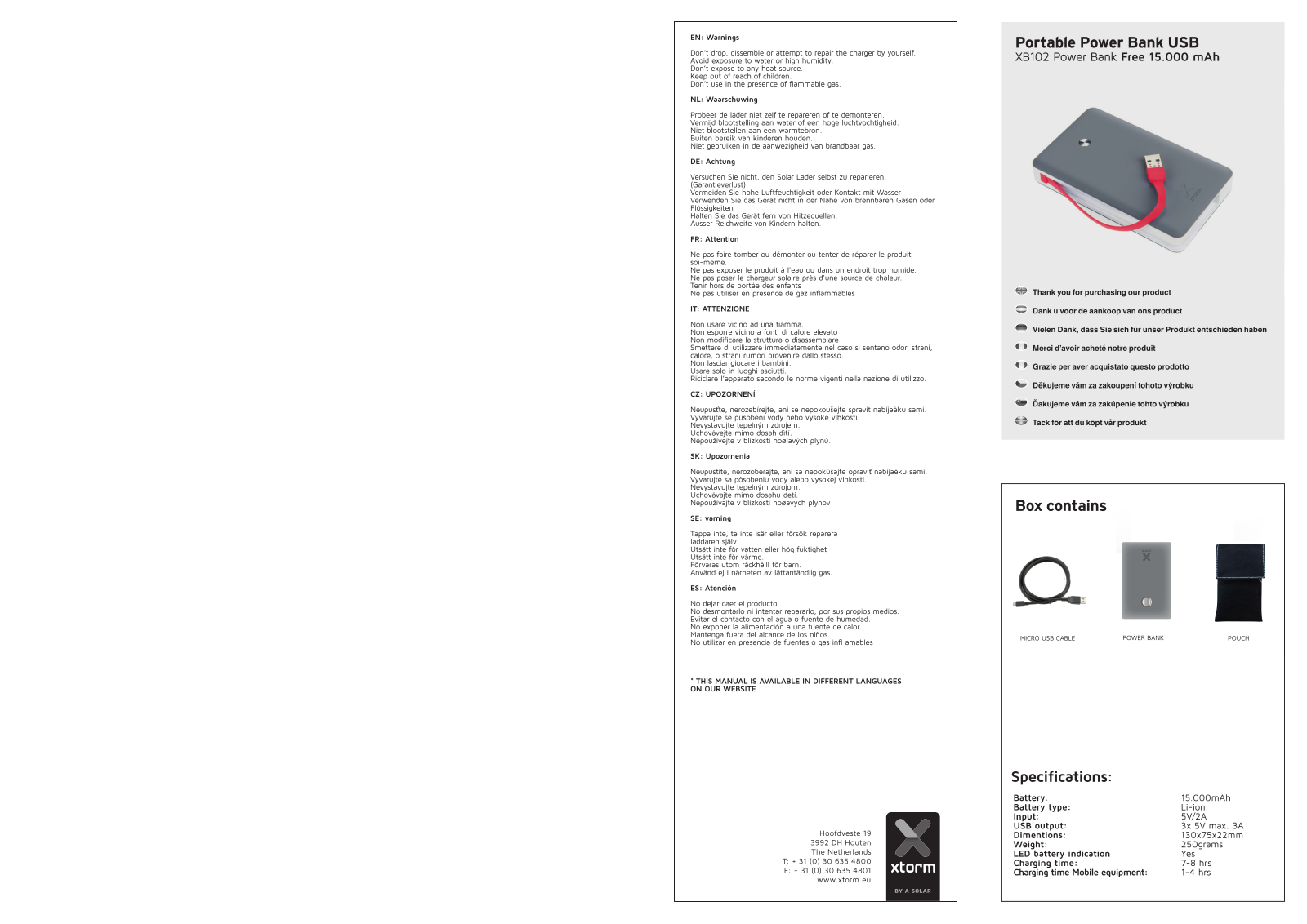 Xtorm XB102 User guide - ManualMachine.com