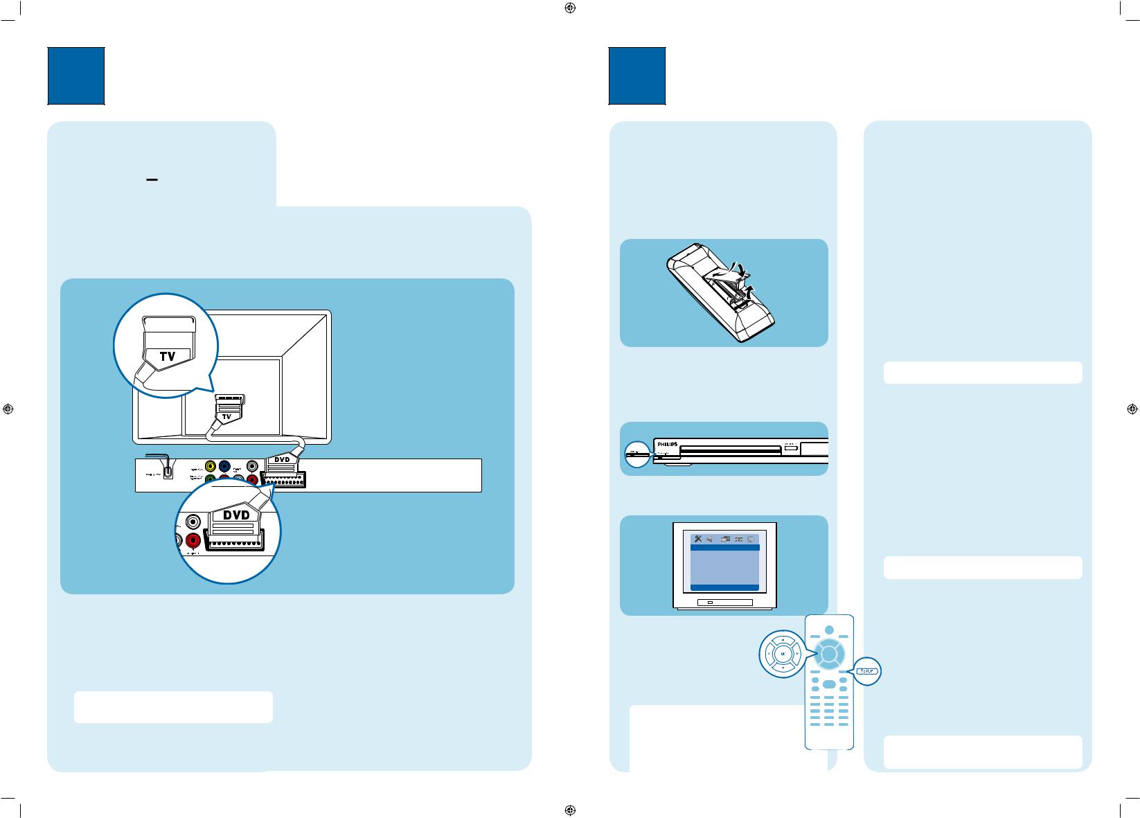 Philips DVP3040, DVP3042 QUICK START GUIDE