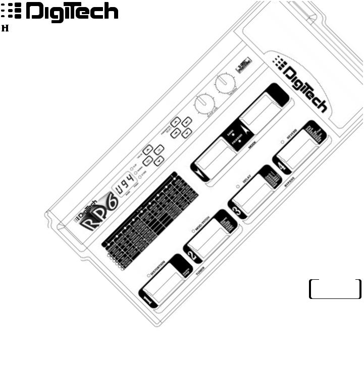 DigiTech RP6 User Manual