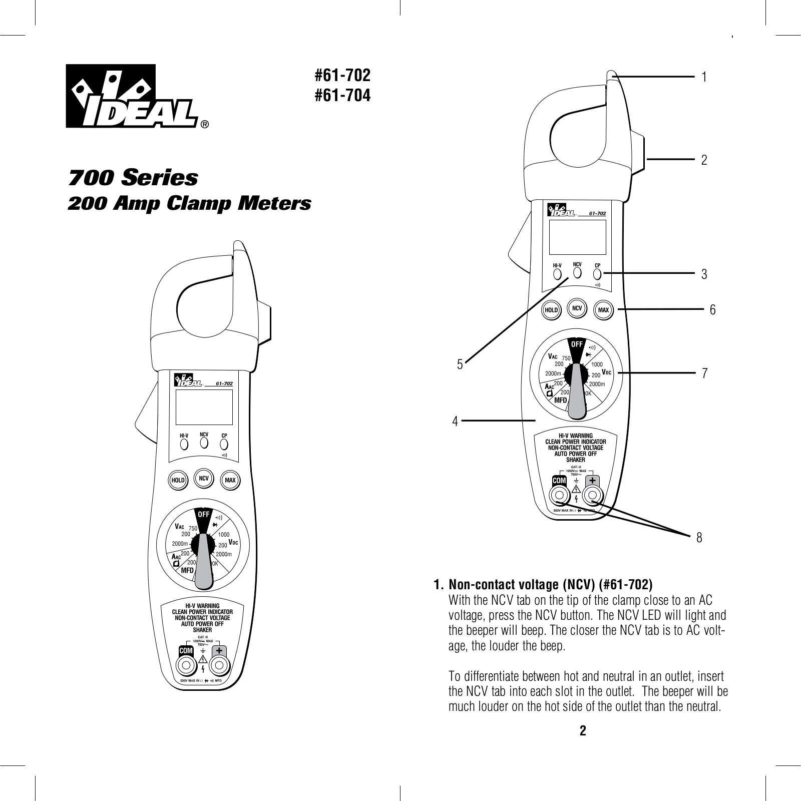 IDEAL 61-702 User Manual