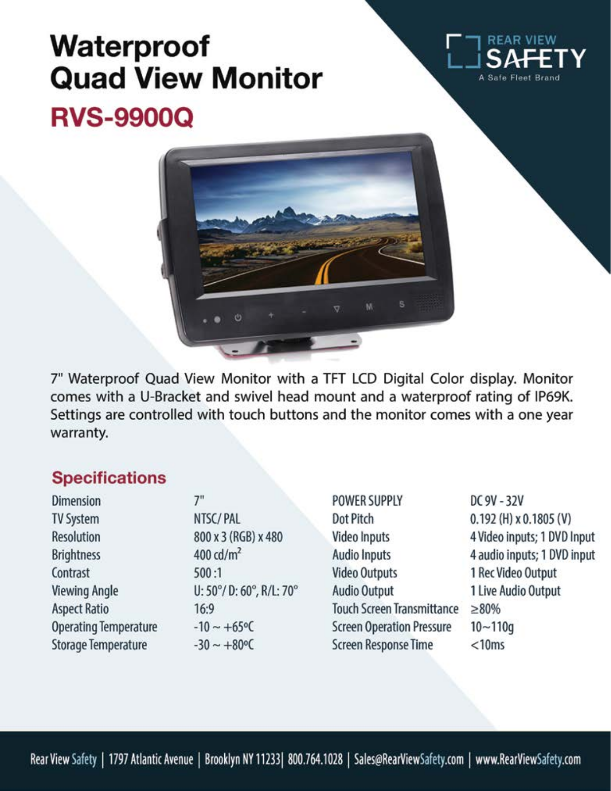 RVS Systems RVS-9900Q Specsheet