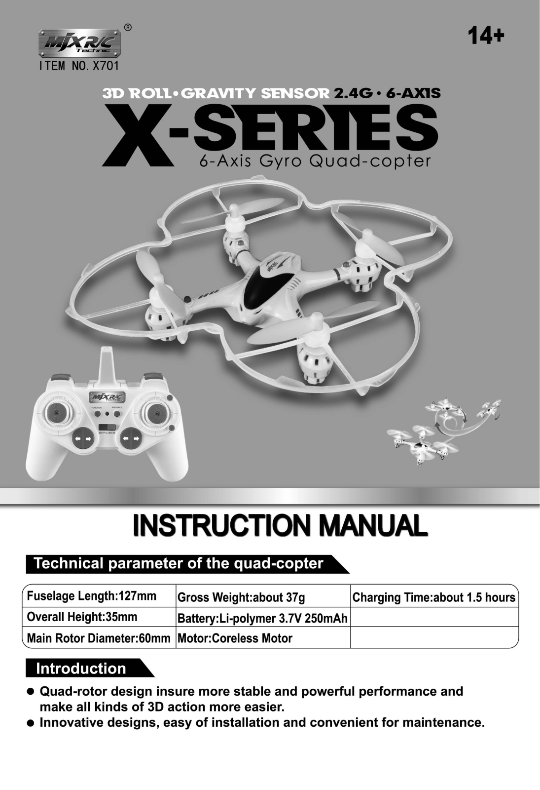 MJX X701 User Manual