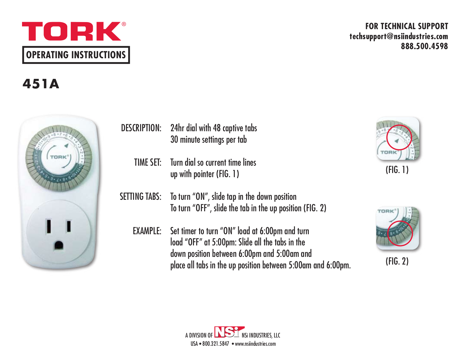 NSi Industries 451A User Manual