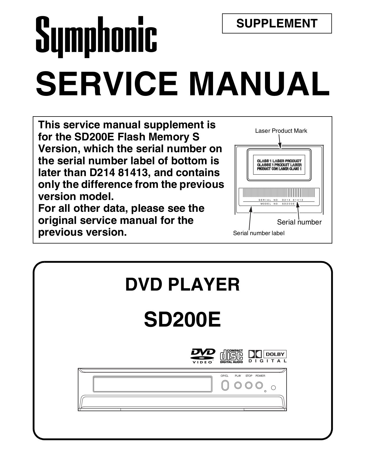 Sylvania SD200E, E596AUD Schematic