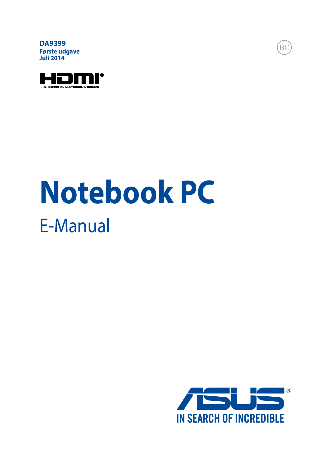 ASUS GL551JM, DA9399 User Manual