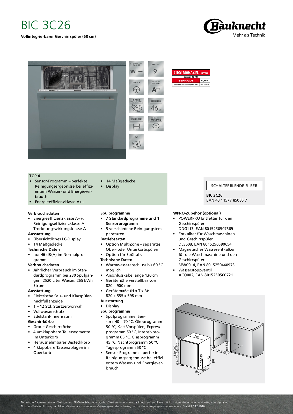 Bauknecht BIC 3C26 User Manual