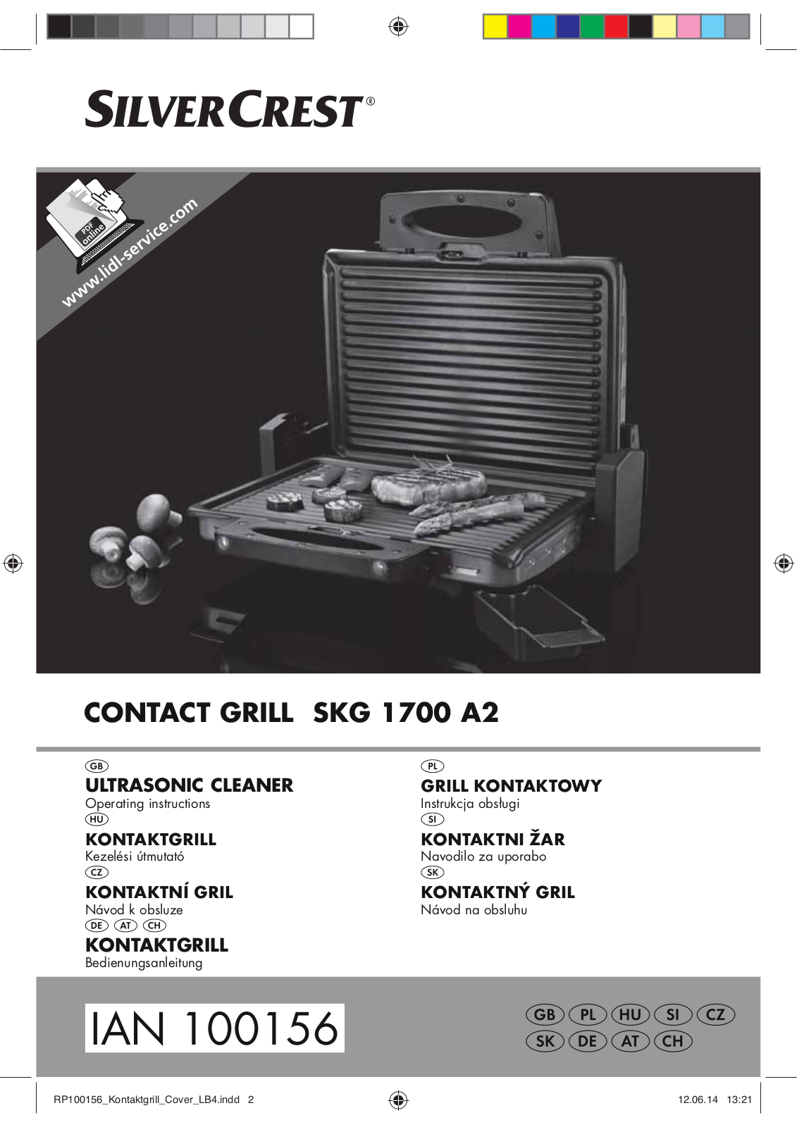 Silvercrest SKG 1700 A2 User Manual