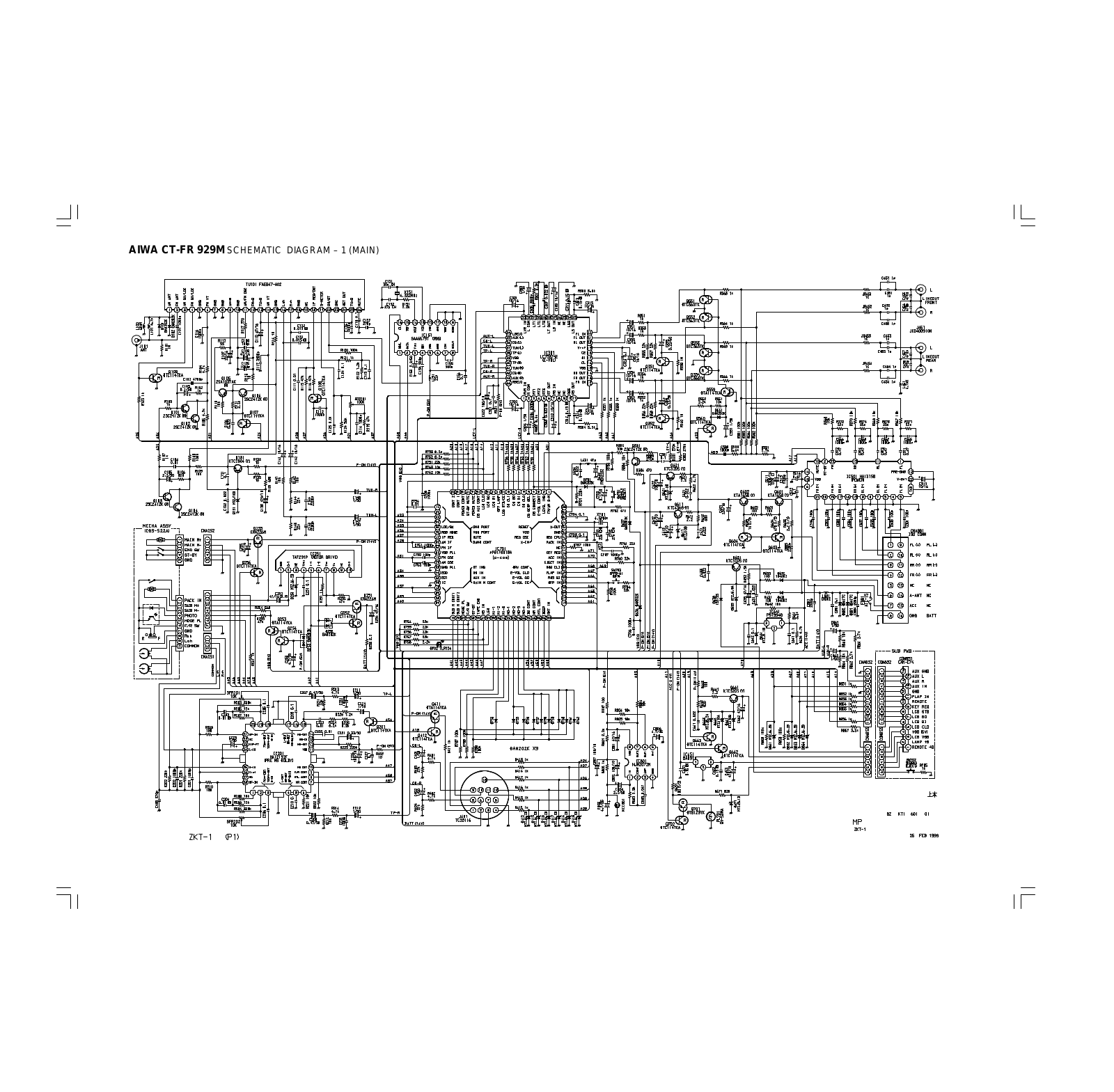 Aiwa CT-FR 929M Diagram