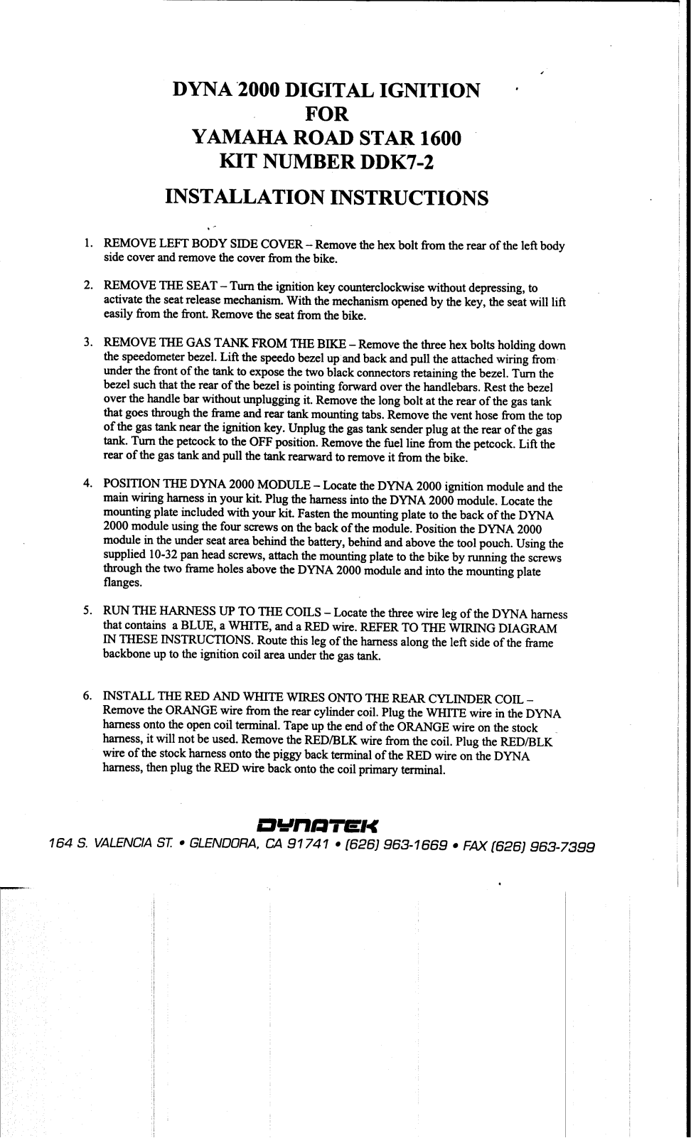 Dynatek DDK7-2 User Manual