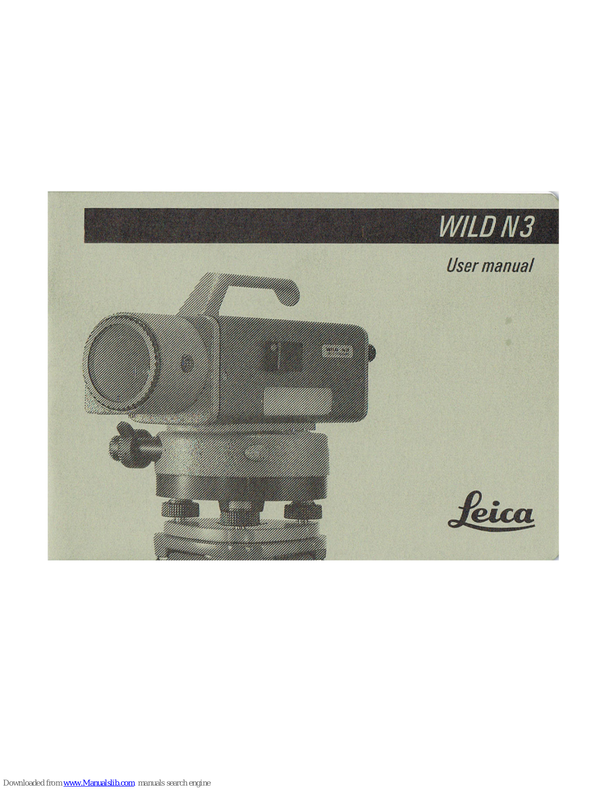 Leica N3-70, Wild N3 User Manual