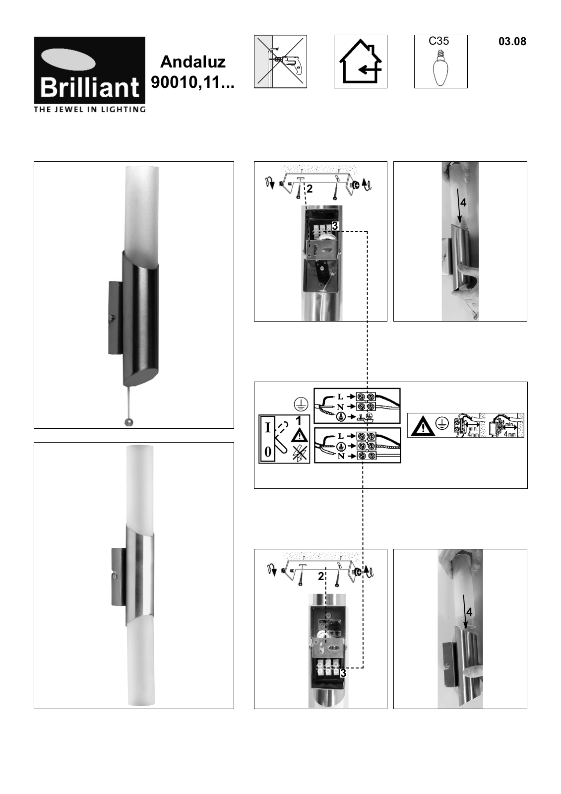 Brilliant Andaluz, 90010, 90011 User guide