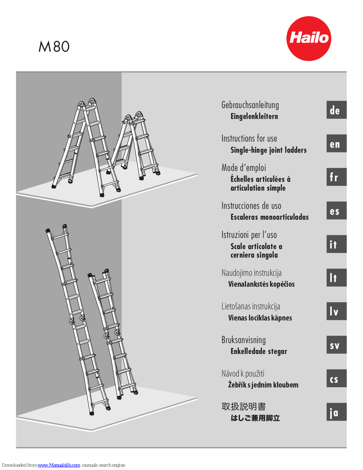 Hailo M80 Instructions For Use Manual