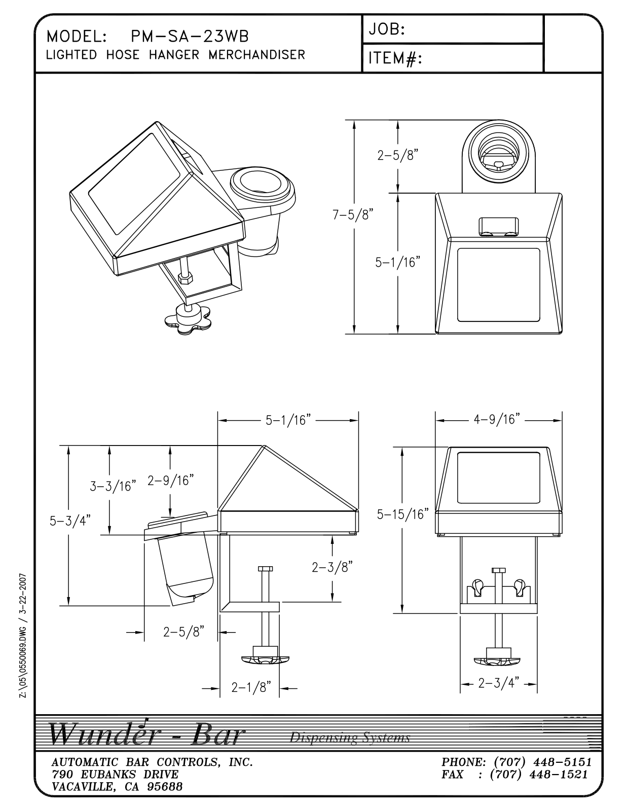 Wunder Bar PM-SA-23WB User Manual