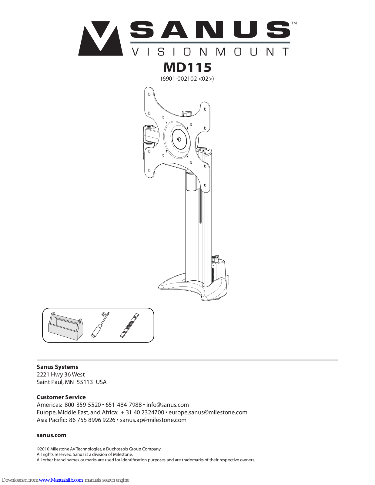 Sanus VisionMount MD115 User Manual - ManualMachine.com