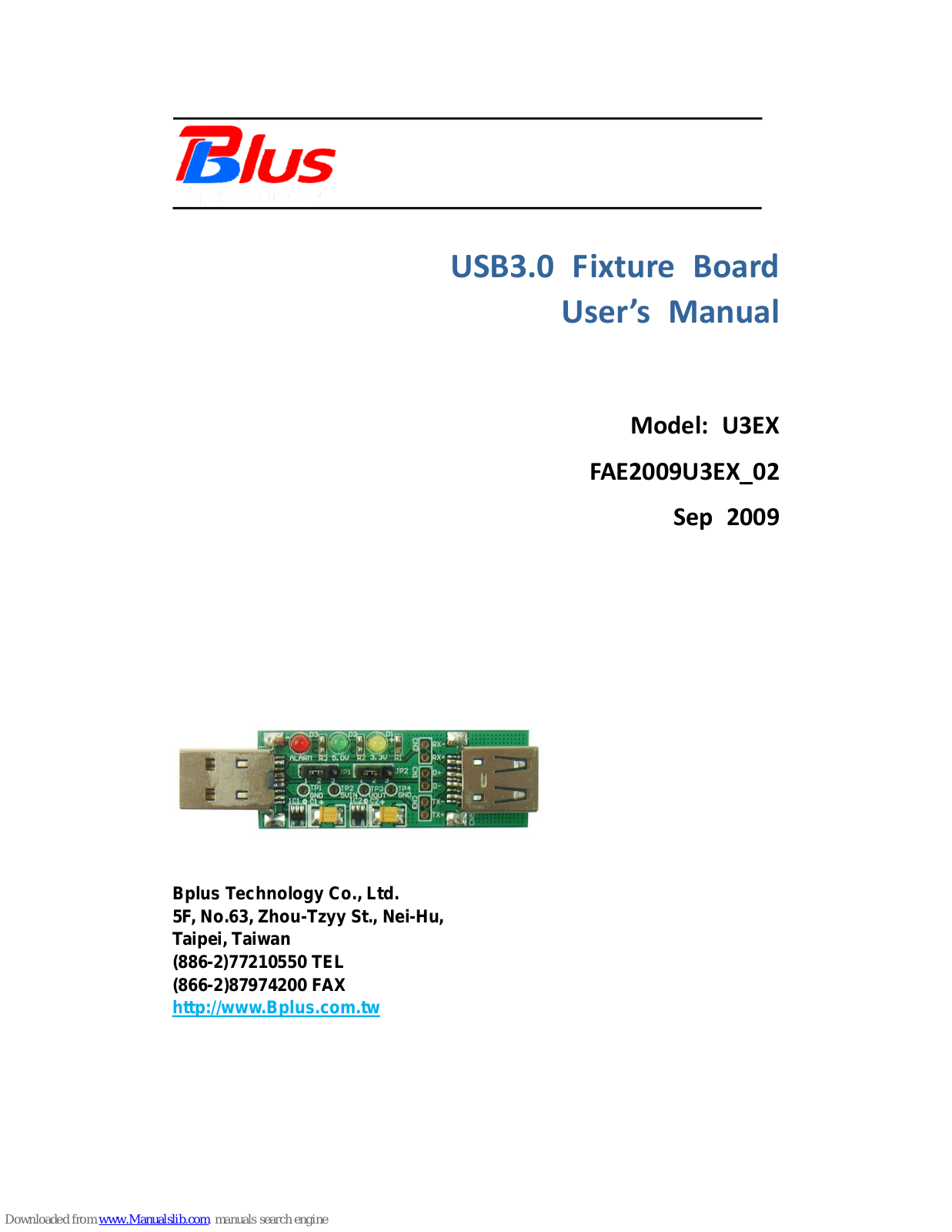 Bplus Technology U3EX User Manual - ManualMachine.com