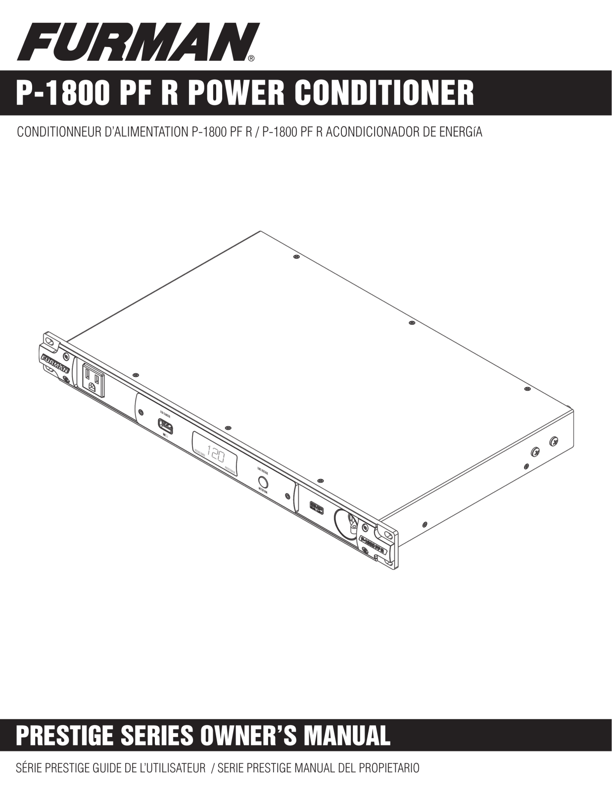 Furman P-1800 PFR Users Manual