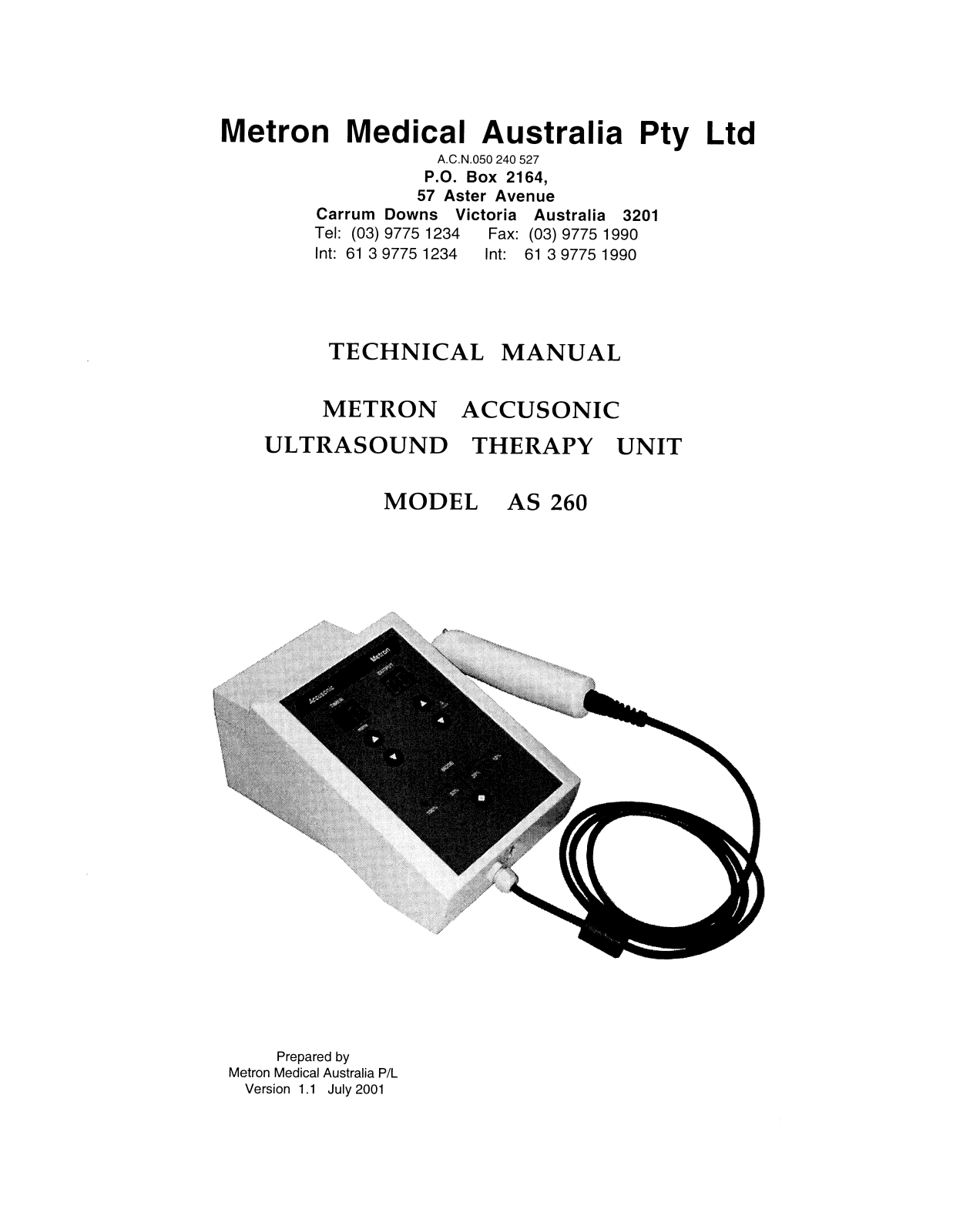 Metron AS-260 Service manual