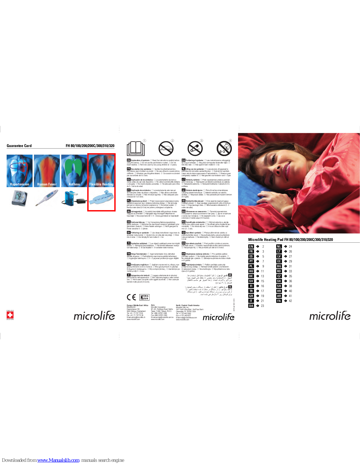 Microlife FH 80, FH 200, FH 300, FH 200C, FH 100 Instructions Manual