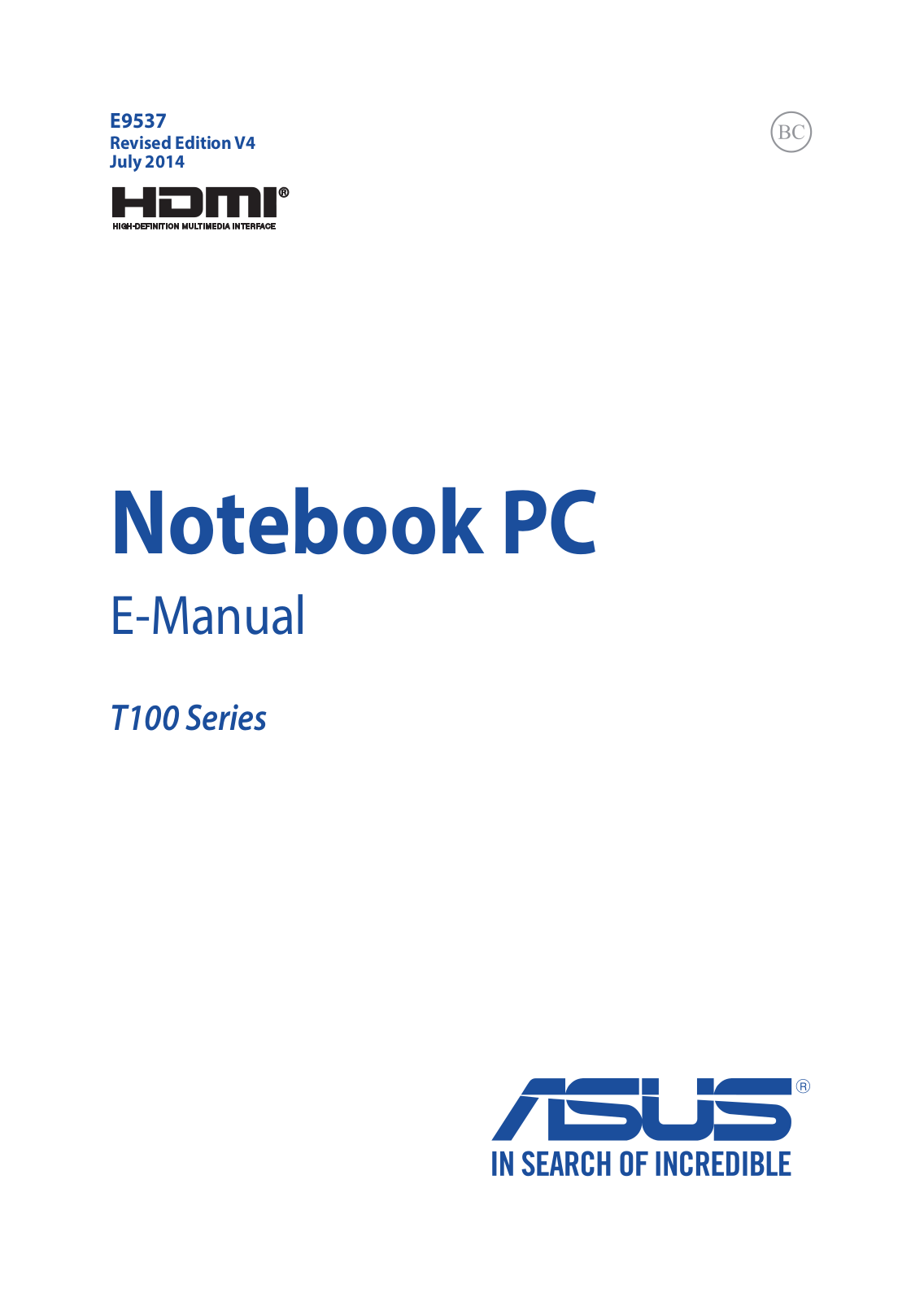 Asus E9537 User Manual