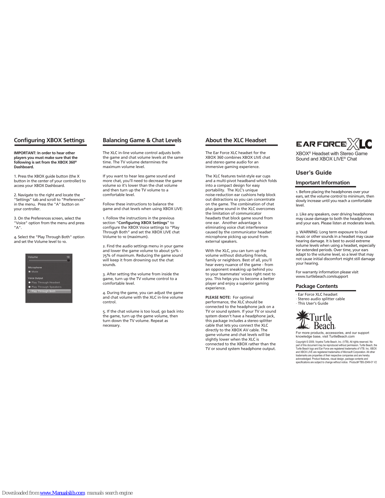 Turtle Beach Ear Force XLC User Manual