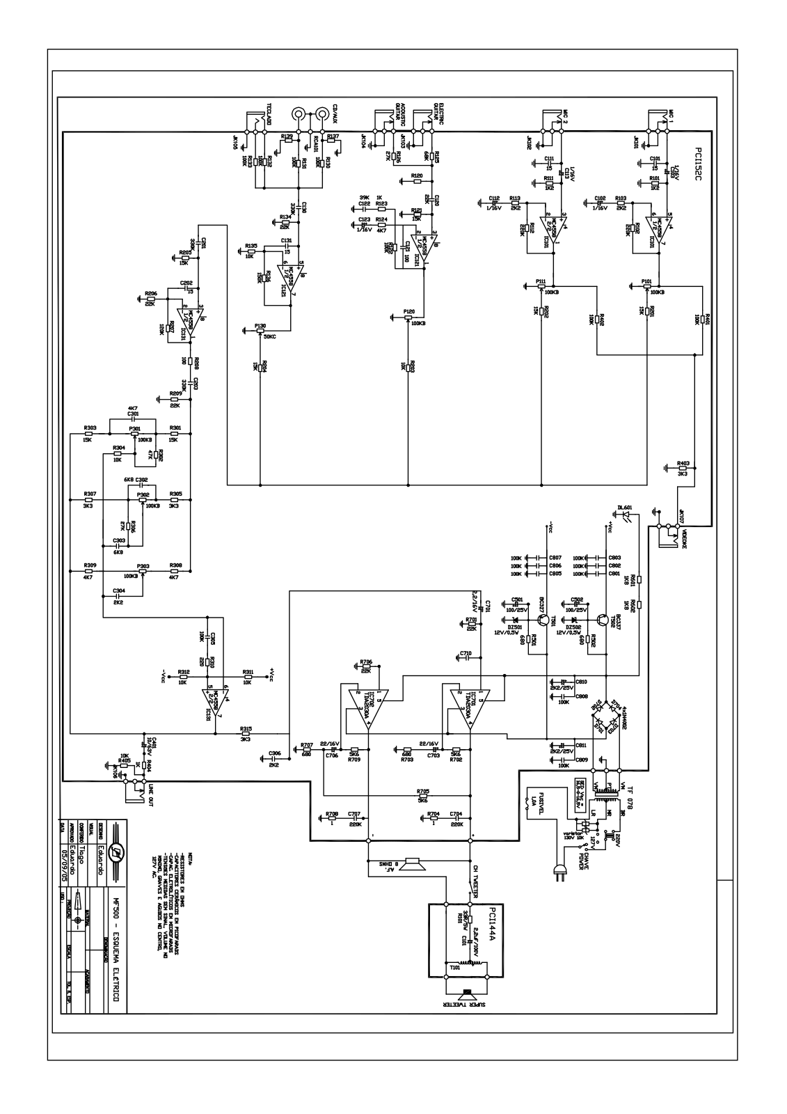 FRAHM MF 500 Schematic