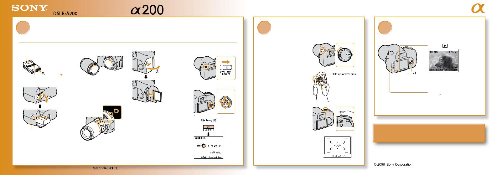 Sony DSLR-A200 User Manual